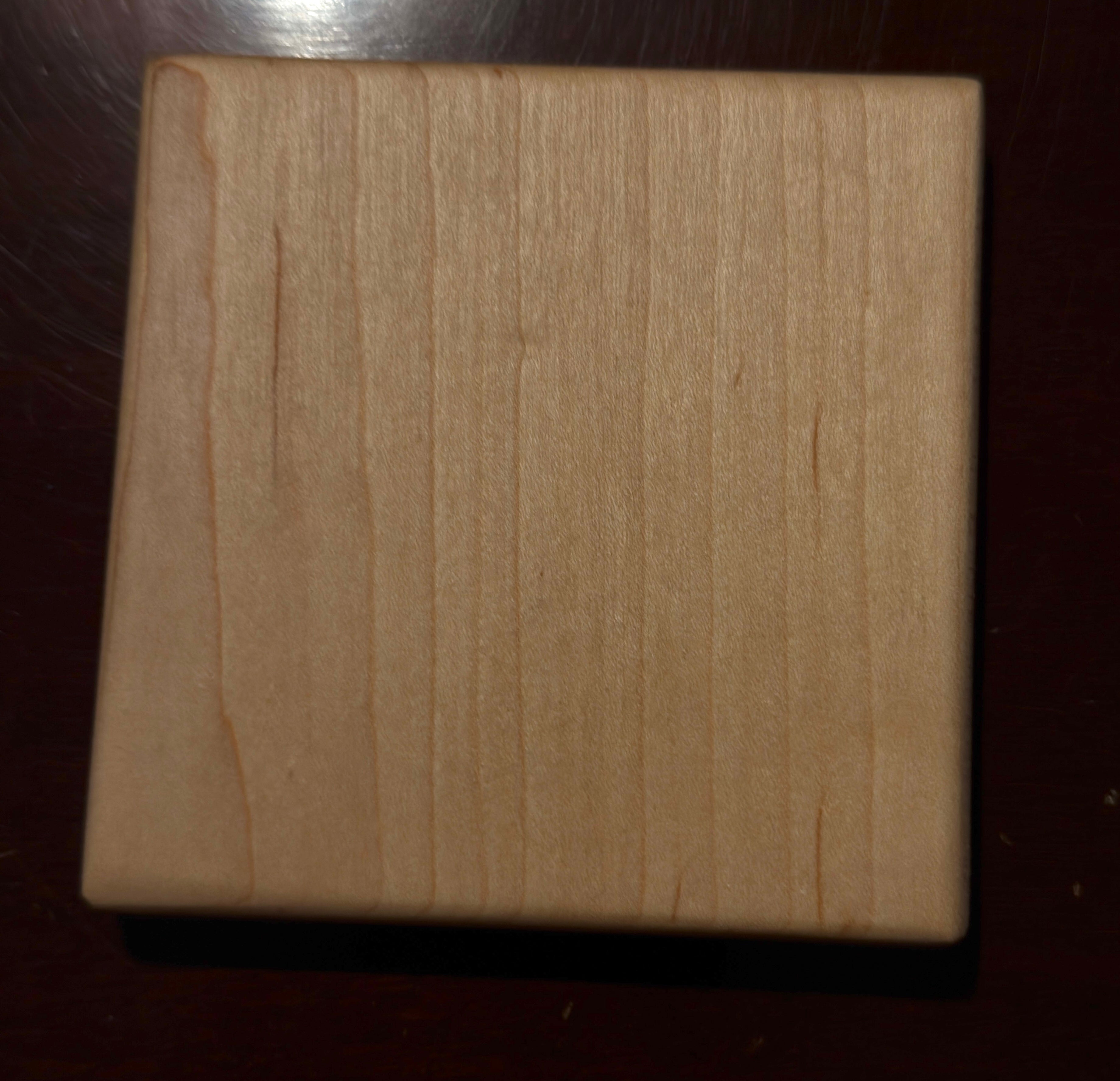 Hard maple coasters