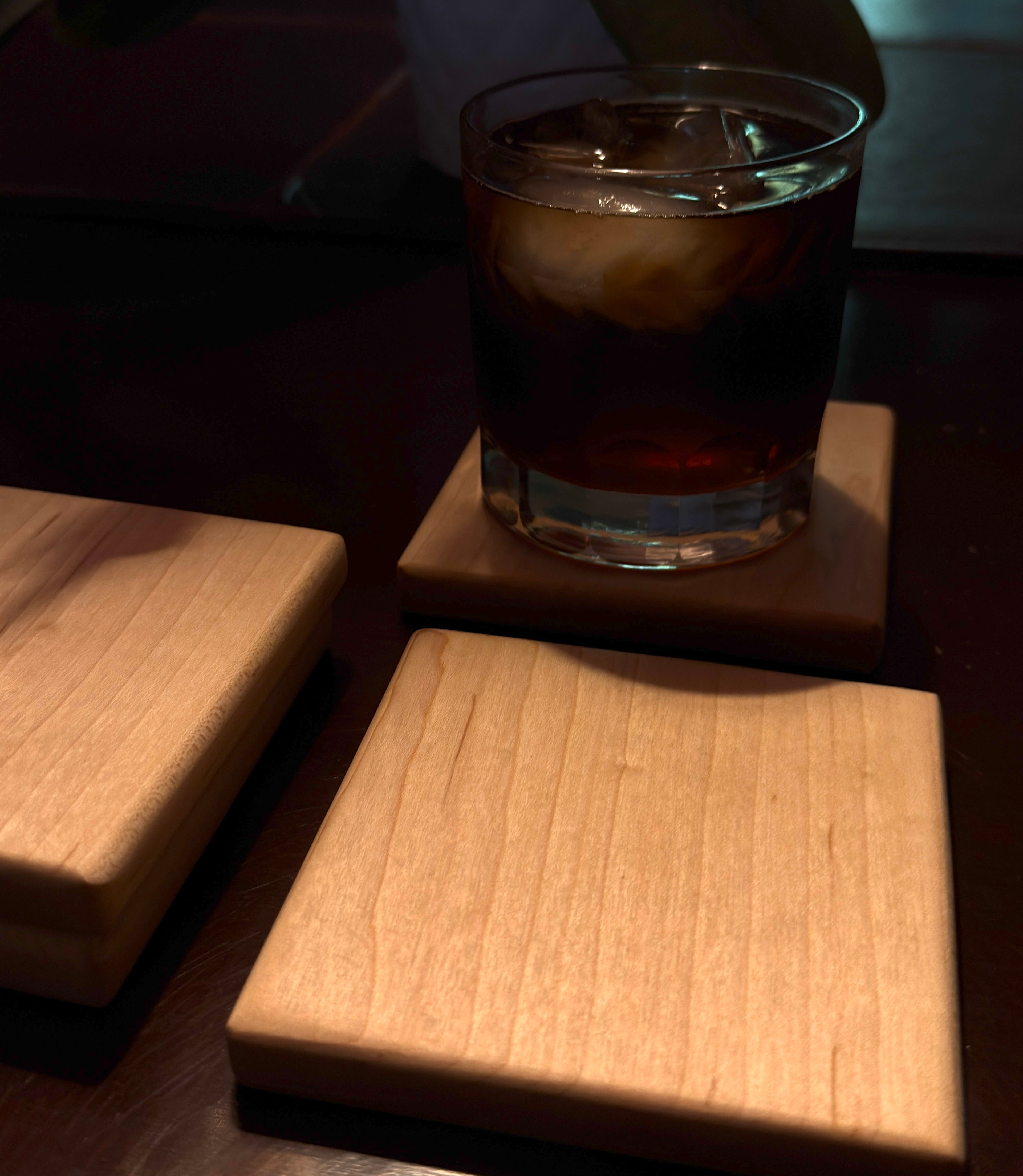 Hard maple coasters