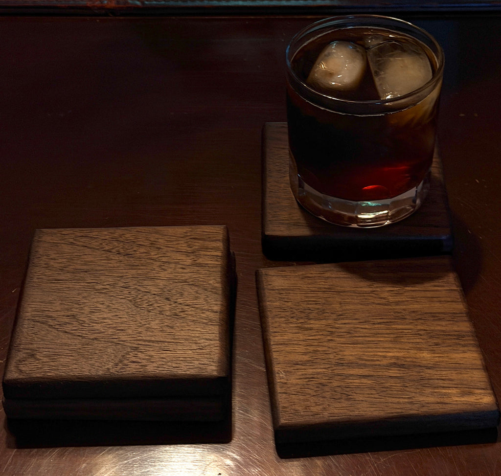 Walnut coasters