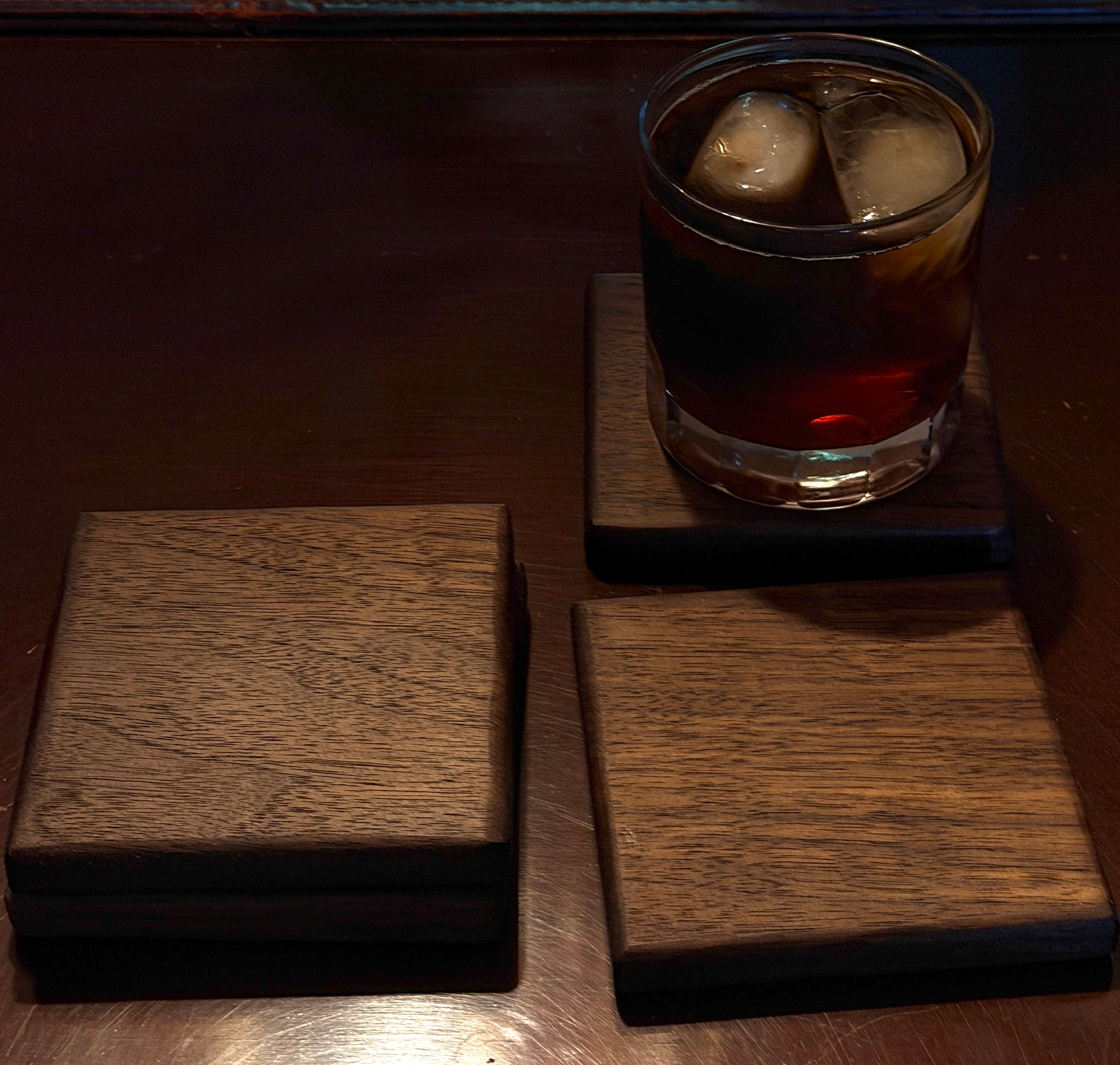 Walnut coasters