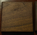 Walnut coasters